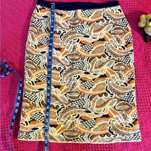 Knitted pencil skirt wool blend